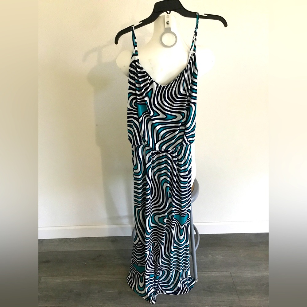 S-Twelve Turquoise & Black Maxi